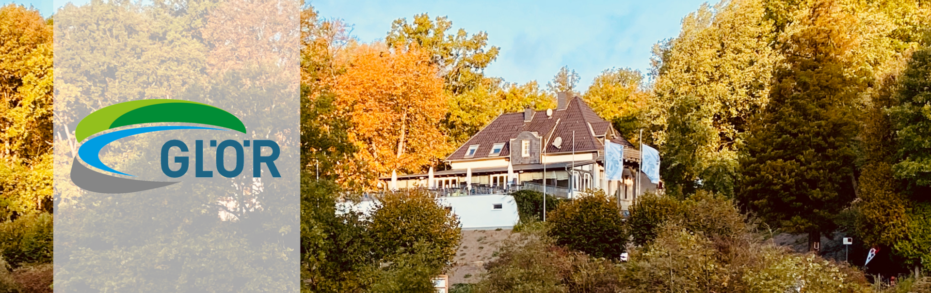 Haus Glörtal von der Staumauer gesehen